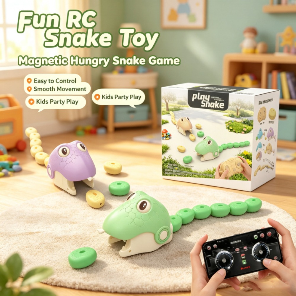 Educational Toys - Remote Controlled Greedy Snake Magnetic Suction