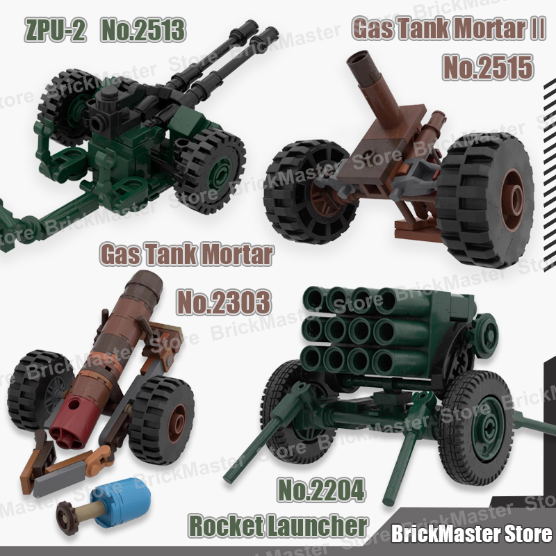 Lego Compatible Military Tank - MOC Military War Scene Gas Tank