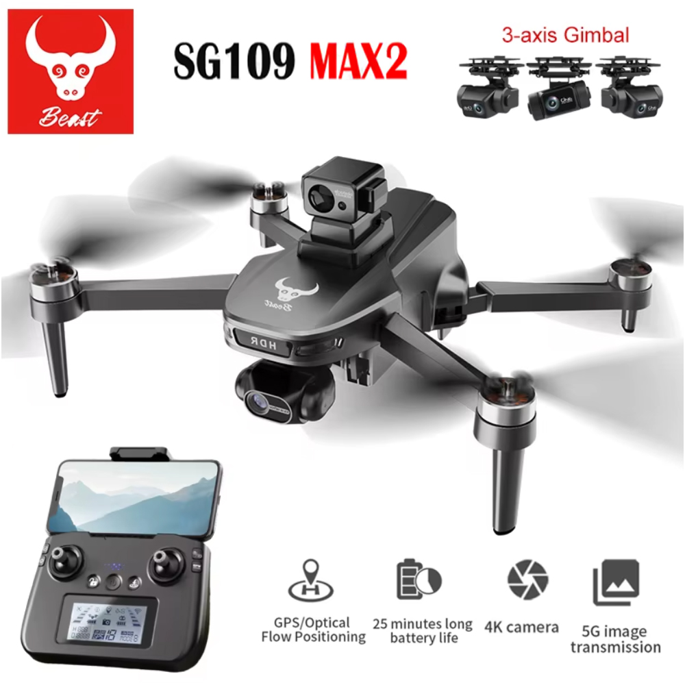 Fpv Brushless Rc Drone 4K - SG109 MAX2 Professional FPV 8K Camera