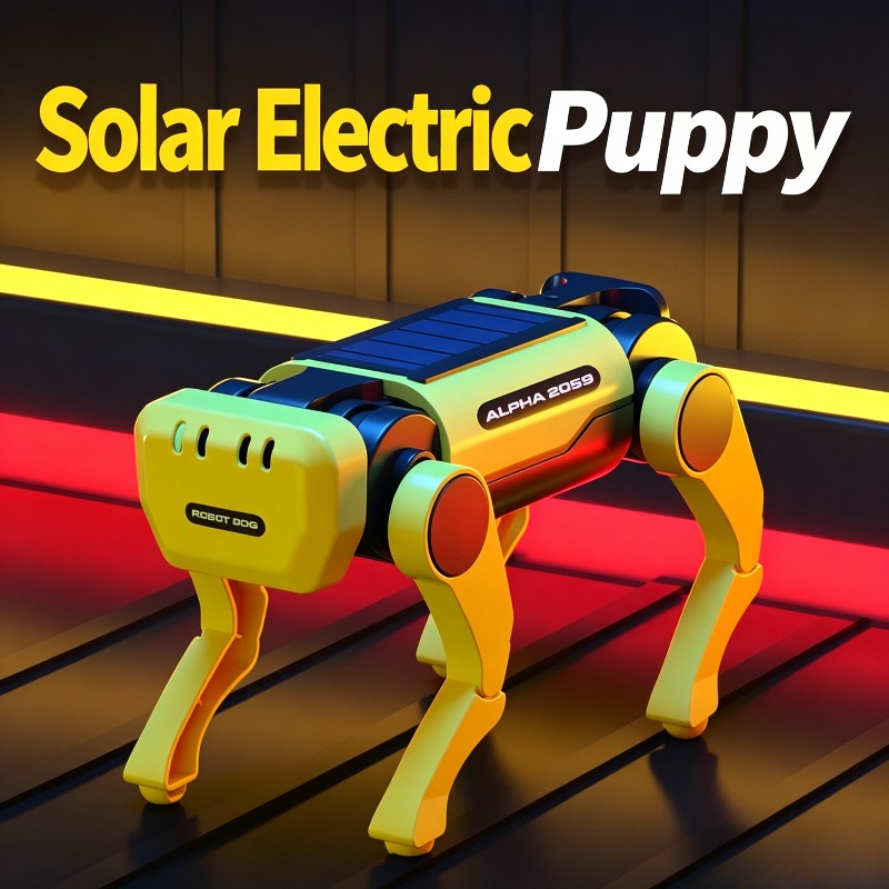 Stem Solar Robot Kit For Kids - DIY Solar Powered Walking Mechanical Dog
