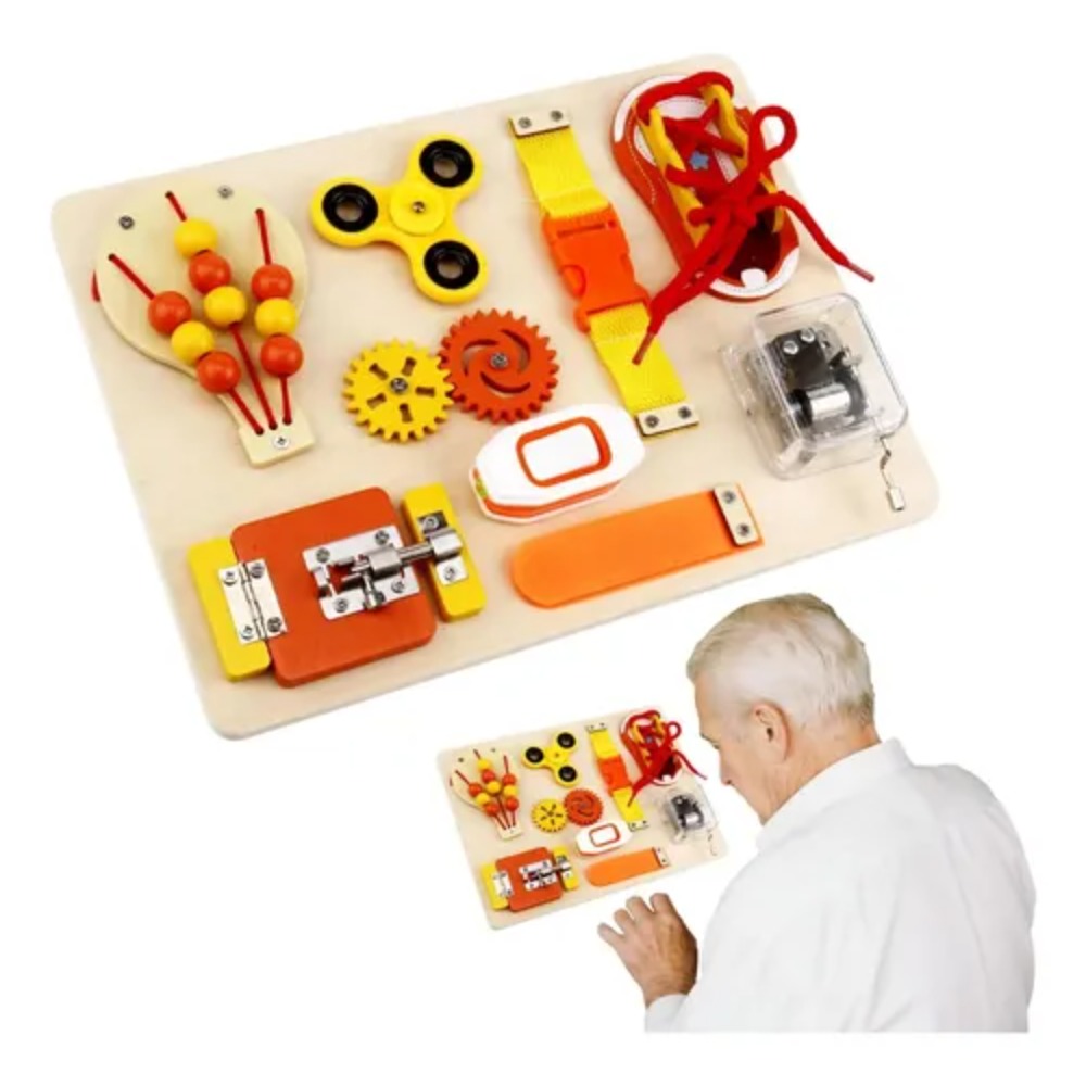 Montessori Wooden Busy Board Toddler - Montessori Wooden Busy Board Toys for