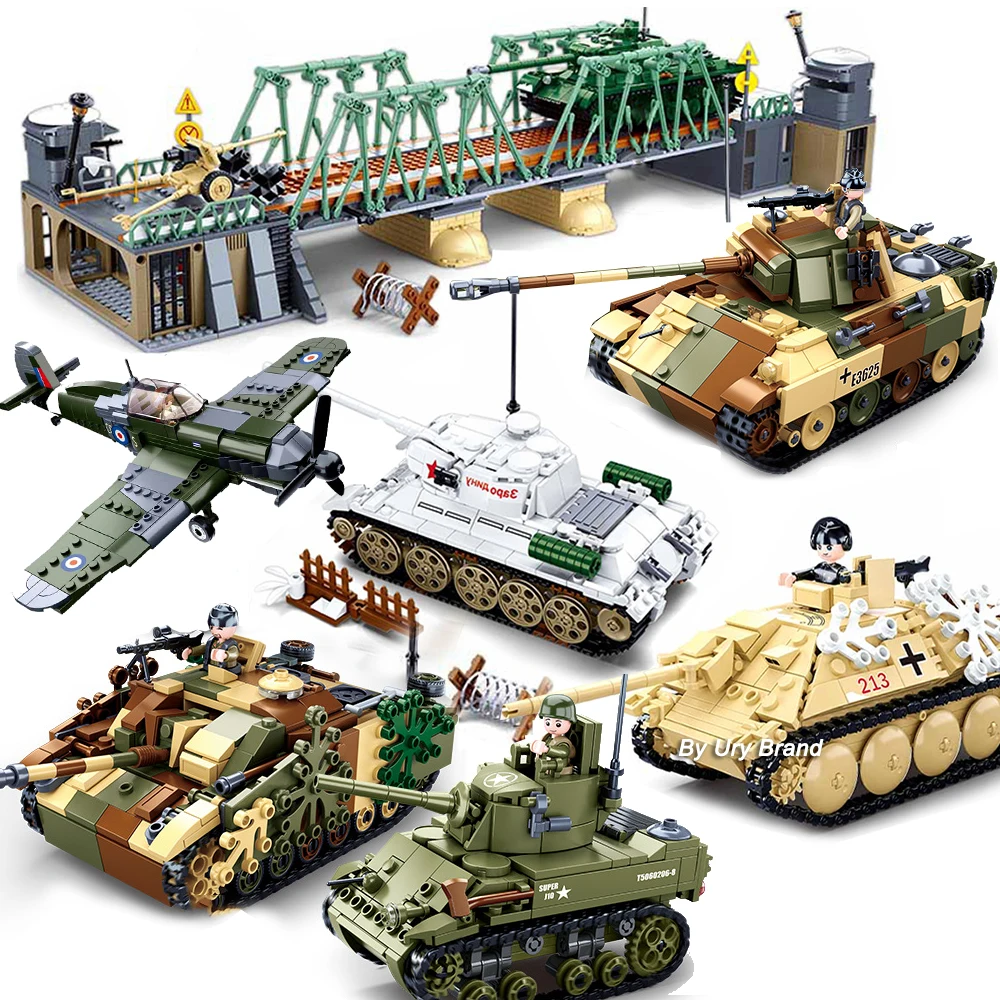 Lego Compatible Military Tank - Sluban Military Plane City Warplane Fighting
