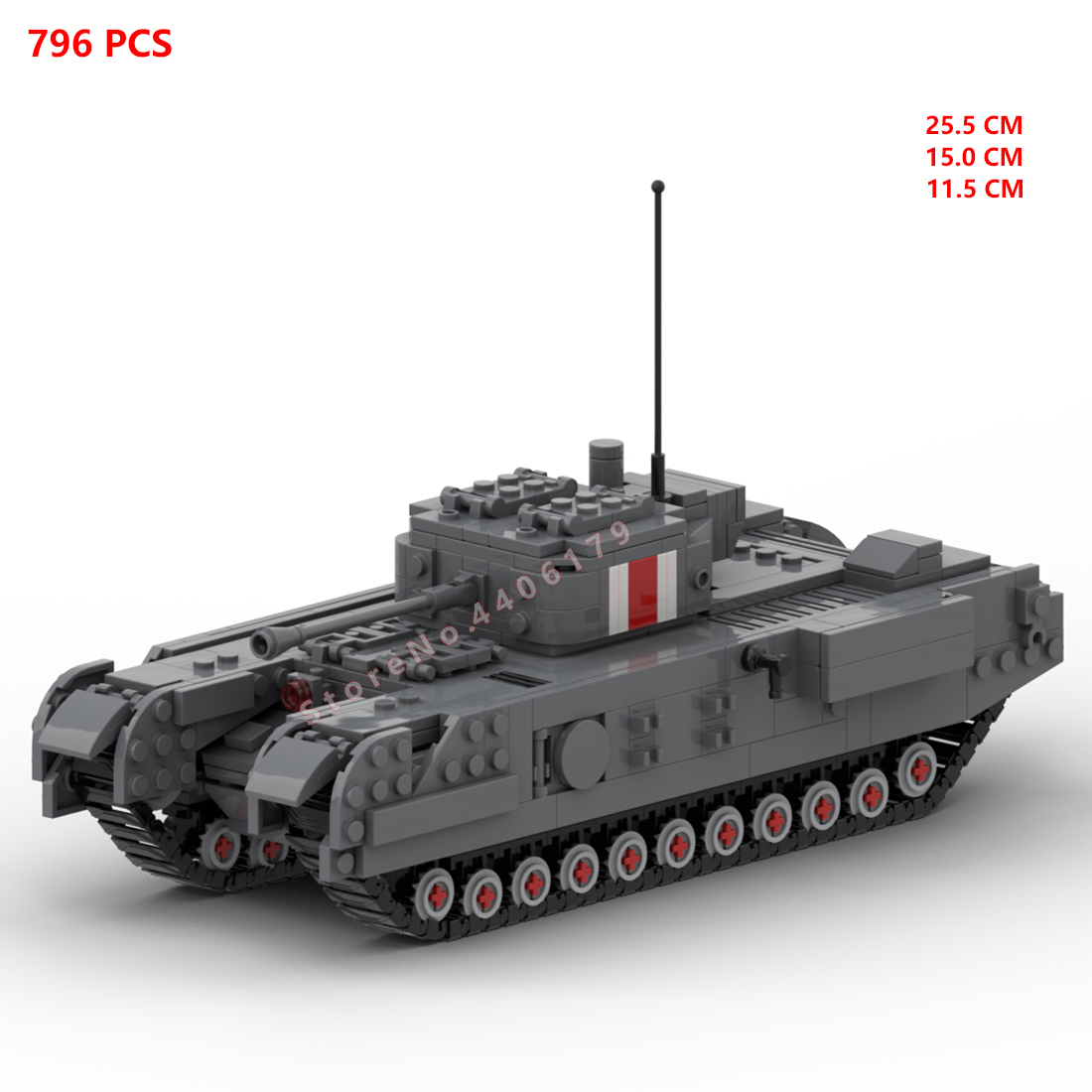 Lego Compatible Military Tank - hot military WWII UK Army Churchill