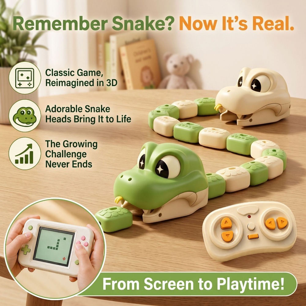 Educational Toys - Remote Controlled Greedy Snake Magnetic Attachment