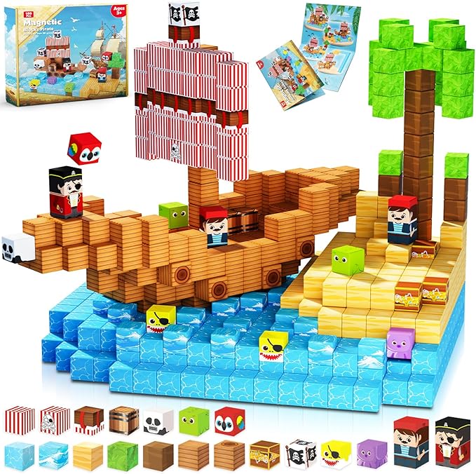 Magnetic Building Tiles Set 100Pcs - Magnetic Blocks - 100Pcs Build Mine
