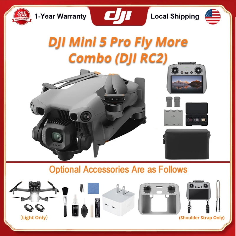 DJI Mini 5 Pro Fly Combo Drone - Fpv Brushless Rc Drone 4K 评论和价格