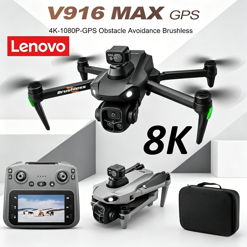 Lenovo V916MAX Professional 8K - Fpv Brushless Rc Drone 4K 评论和价格