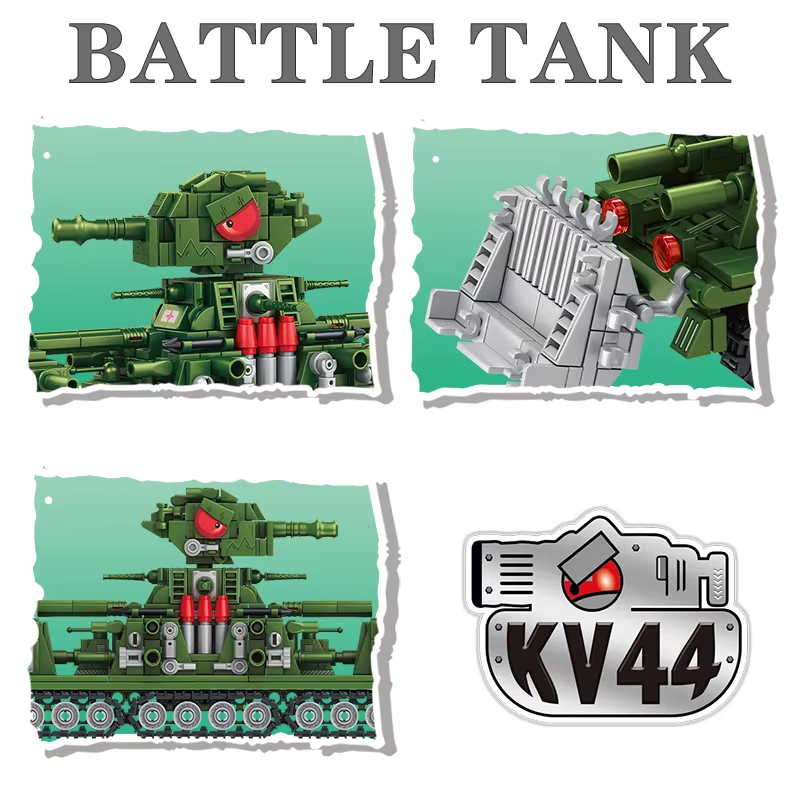 Tank World Cartoon Model Muild - Lego Compatible Military Tank 评论和价格