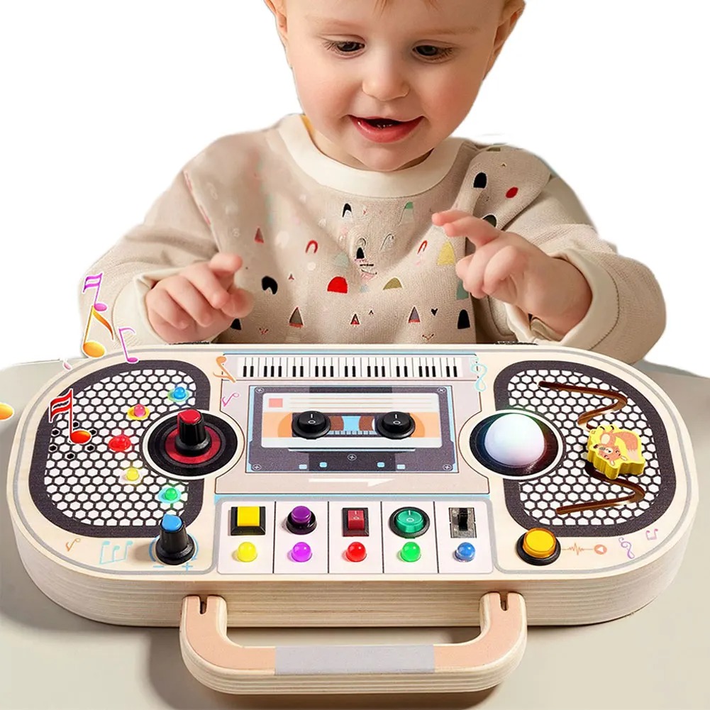 Montessori Toddler Toys Baby W - Montessori Wooden Busy Board Toddler 评论和价格