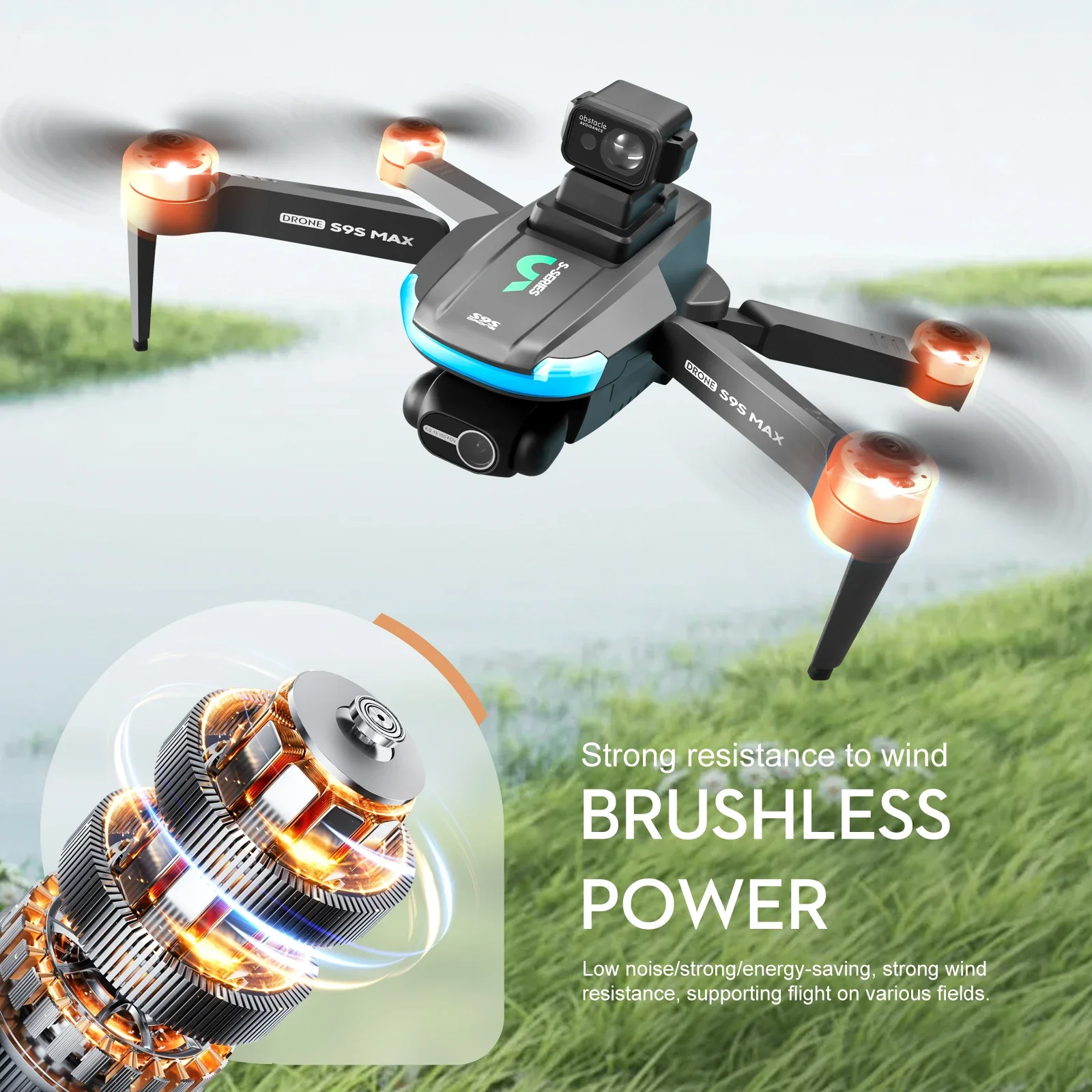 NEW S9S MAX MINI Drone 4K 2-Ax - Fpv Brushless Rc Drone 4K 评论和价格