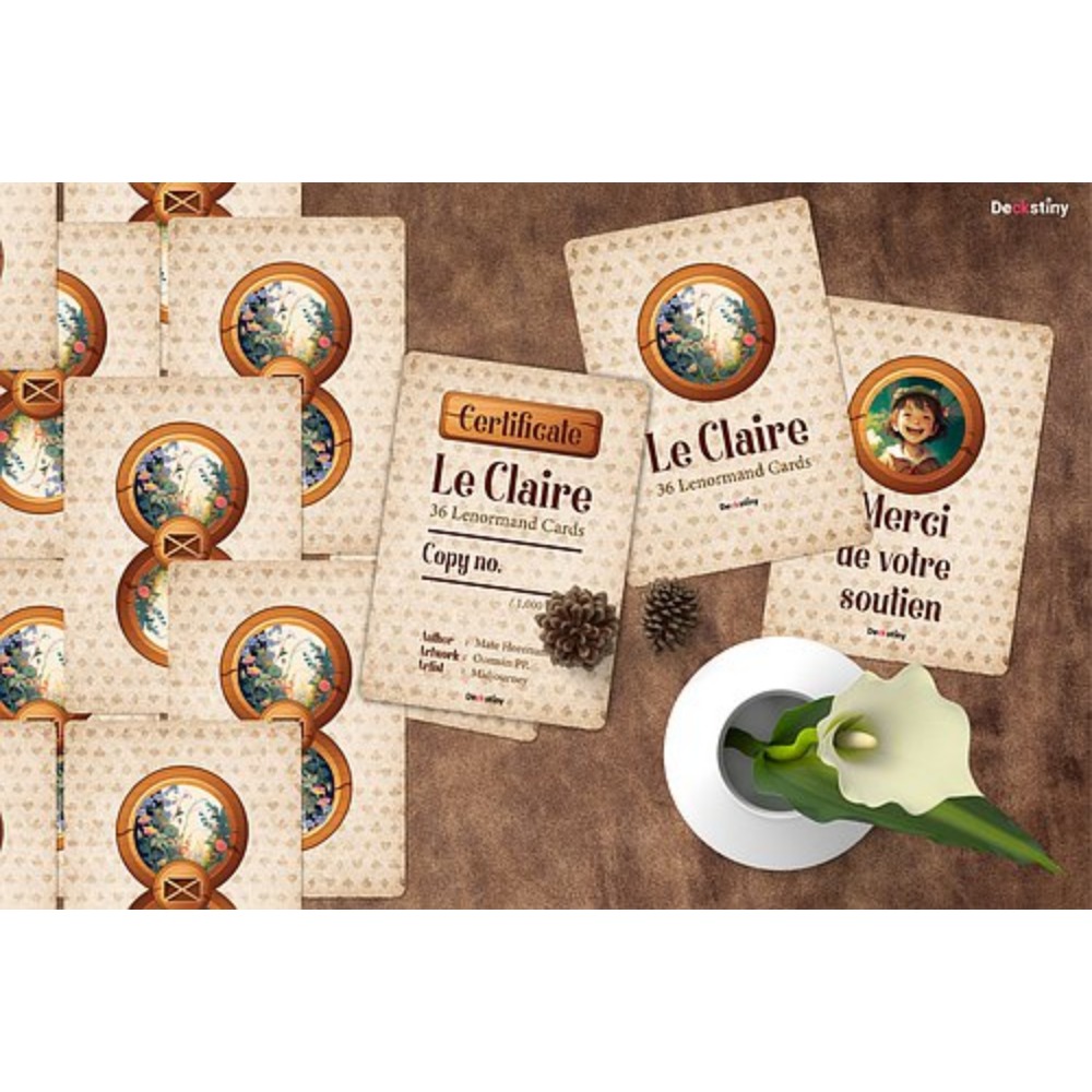 10.4*7.3cm Le Claire Lenormand - Tarot Cards Deck With Guidebook 评论和价格