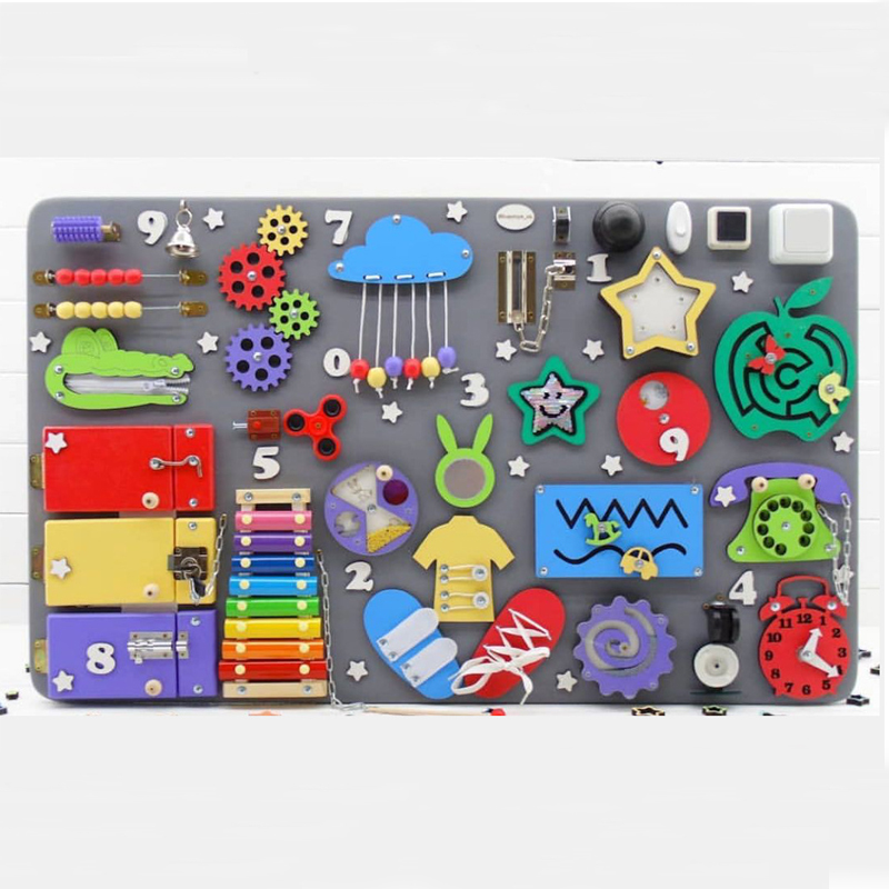 Busy Board DIY Montessori Toys - Montessori Wooden Busy Board Toddler 评论和价格