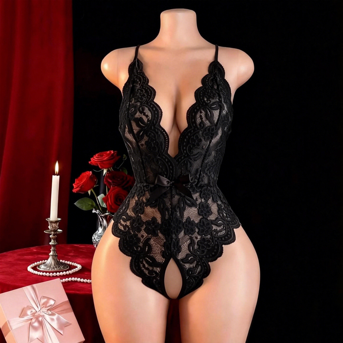 Hot Crotchless Sexy Lingerie F - Dolls 评论和价格