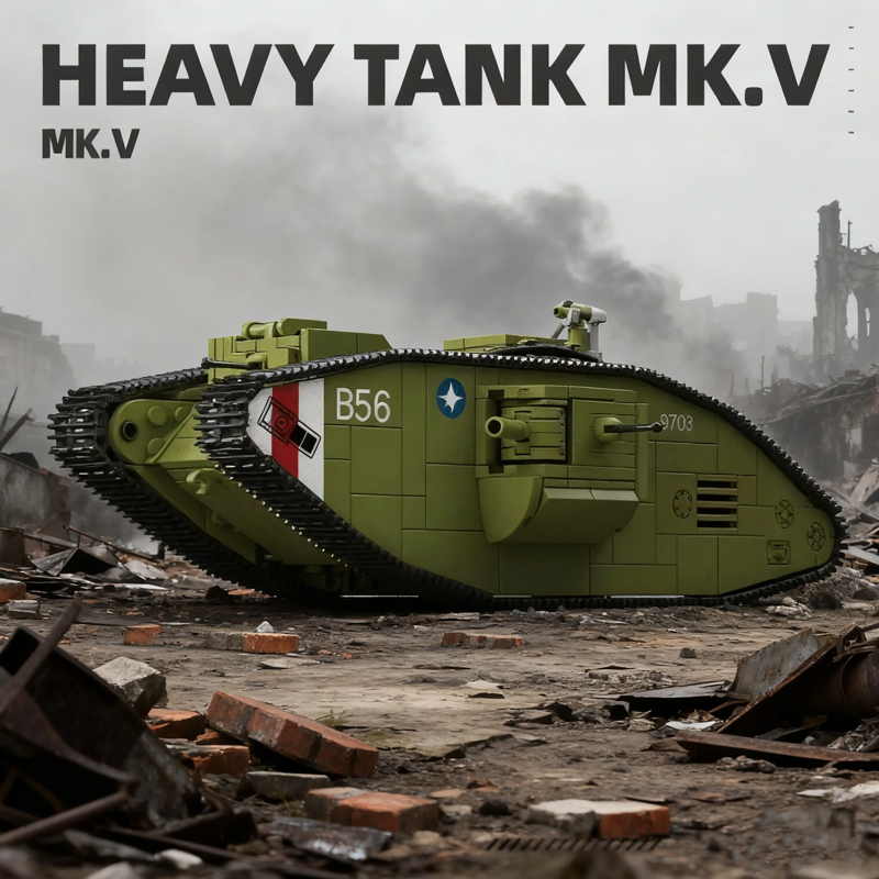 900PCS World War I Heavy Tank  - Lego Compatible Military Tank 评论和价格