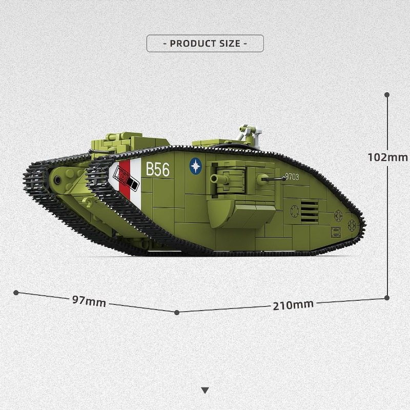 900PCS World War I Heavy Tank  - Lego Compatible Military Tank 评论和价格