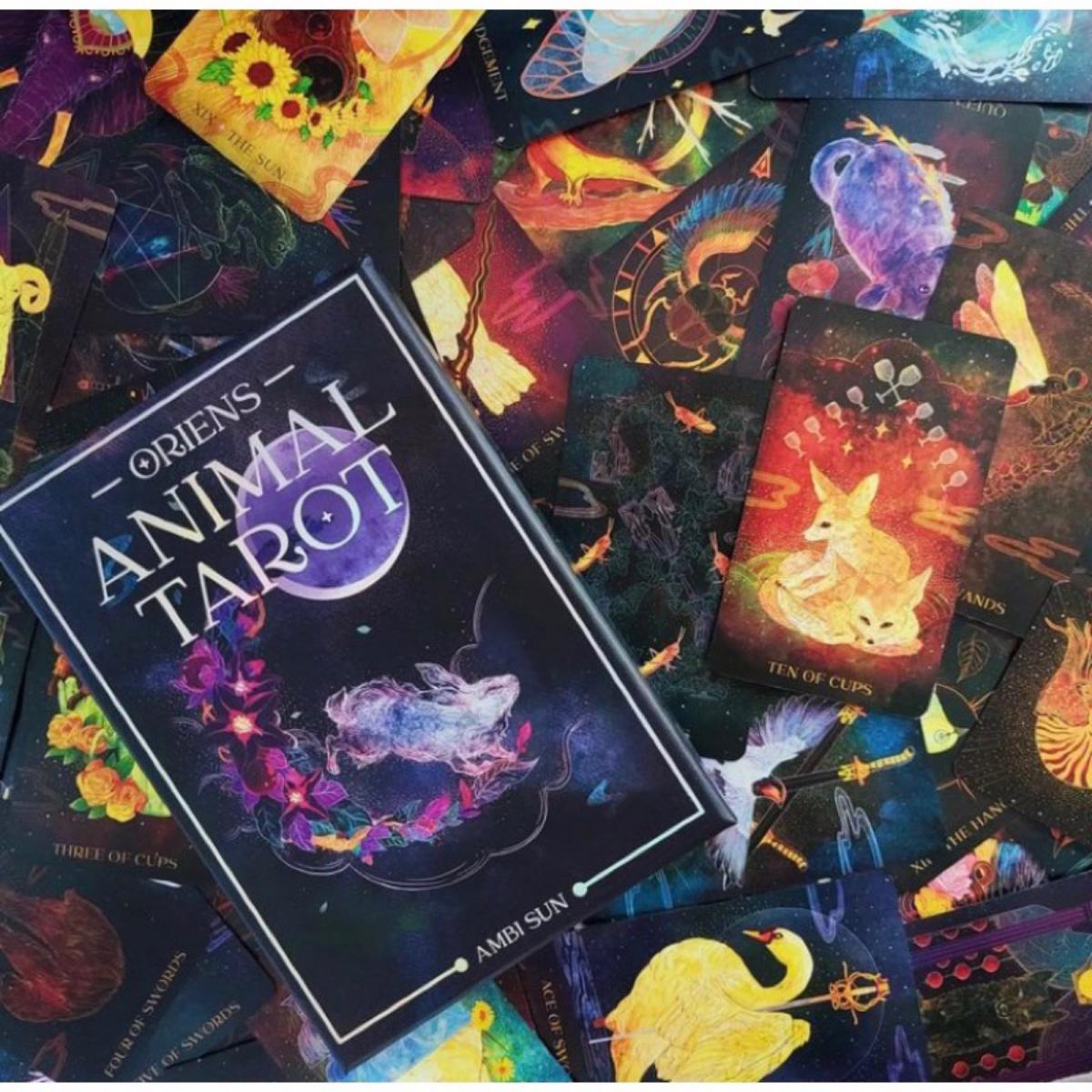 12x7 Cm Oriens Animal Tarot 78 - Tarot Cards Deck With Guidebook 评论和价格