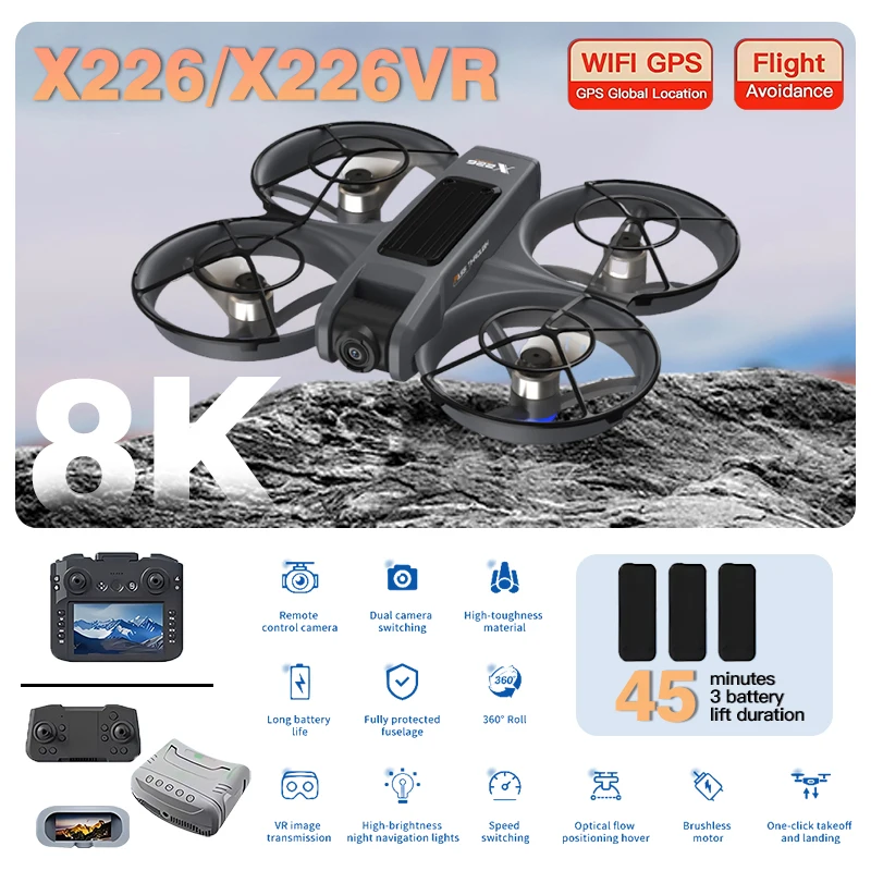 Original X226 X226VR FPV RC Dr - Fpv Brushless Rc Drone 4K 评论和价格