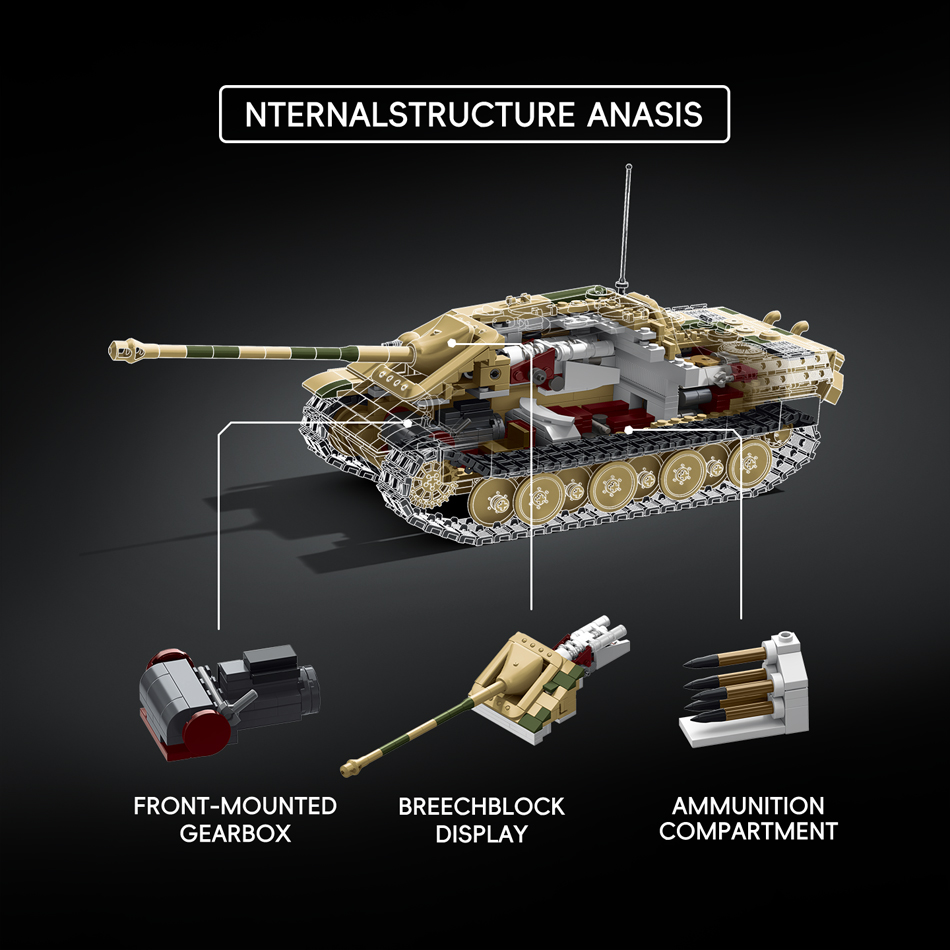 WW2 Military Jagdpanther G1 Sd - Lego Compatible Military Tank 评论和价格
