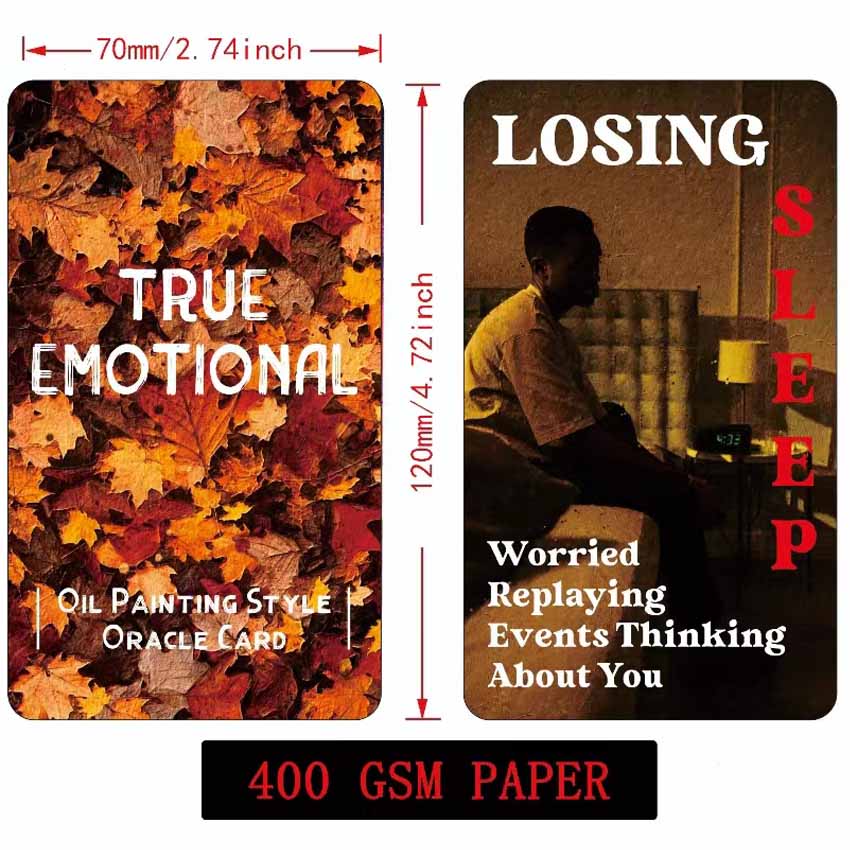 12x7 cm True Emotional Oracle  - Tarot Cards Deck With Guidebook 评论和价格