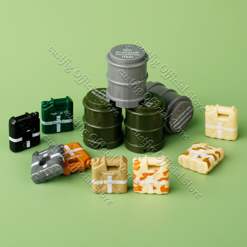 WW2 Military Oil Drum Fuel Tan - Lego Compatible Military Tank 评论和价格
