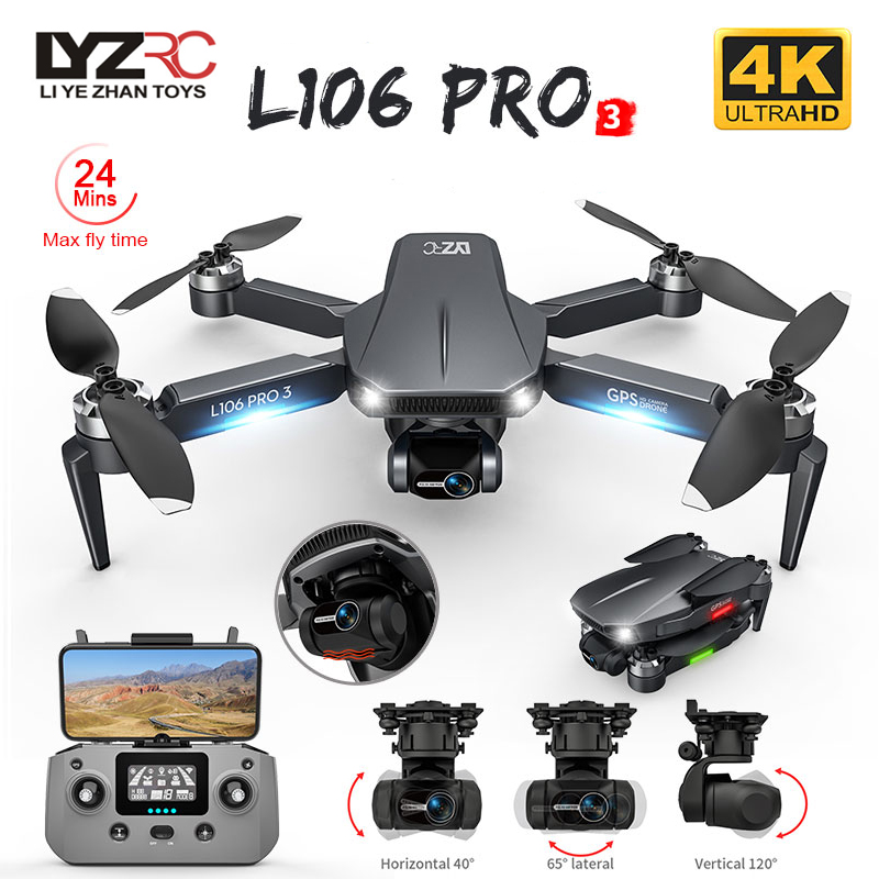 L106 Pro 3 Drone 5G WIFI FPV F - Fpv Brushless Rc Drone 4K 评论和价格
