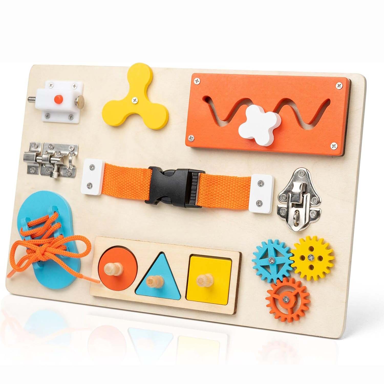 Montessori Busy Board for Todd - Montessori Wooden Busy Board Toddler 评论和价格