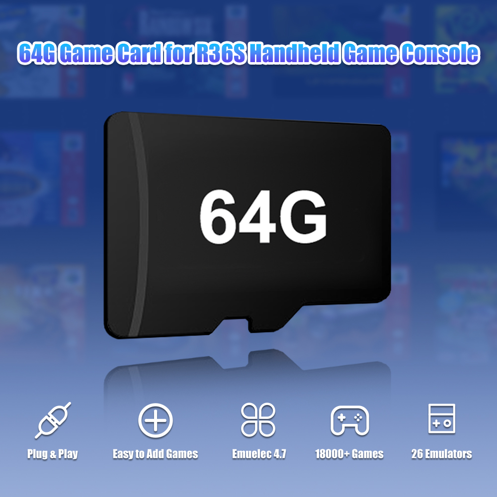 64G Game TF Card for R36S Vide - Retro Handheld Game Console R36S 评论和价格
