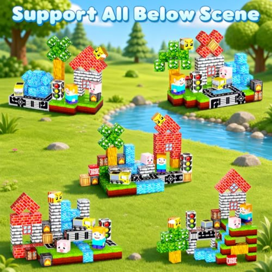 100PCS Magnetic Blocks, 0.8 in - Magnetic Building Tiles Set 100Pcs 评论和价格