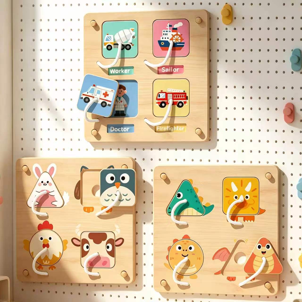 Montessori Wooden Busy Board D - Montessori Wooden Busy Board Toddler 评论和价格