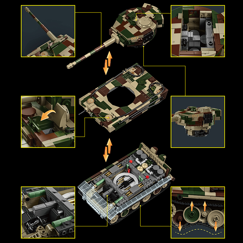 1:28 German Tiger Tank Buildin - Lego Compatible Military Tank 评论和价格