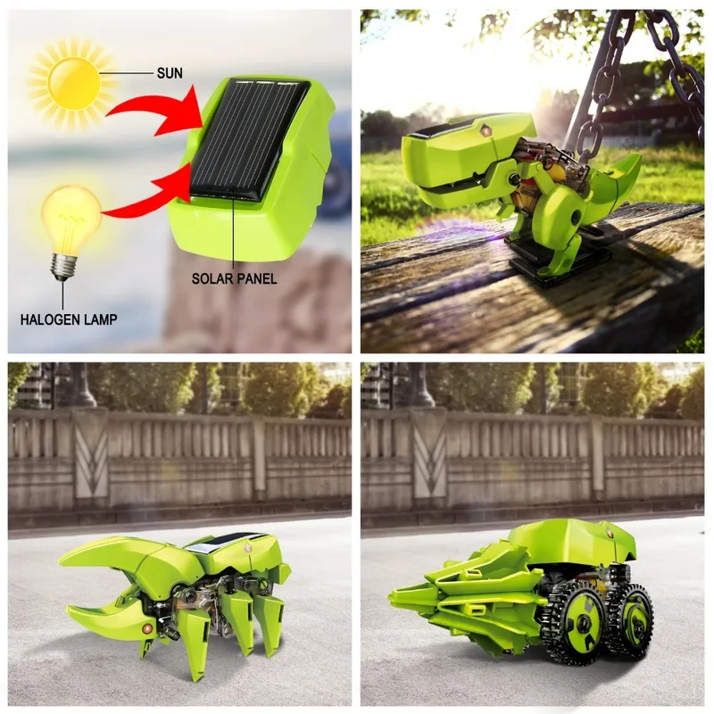 3-in-1 Solar Robot Kit, Dinosa - Stem Solar Robot Kit For Kids 评论和价格